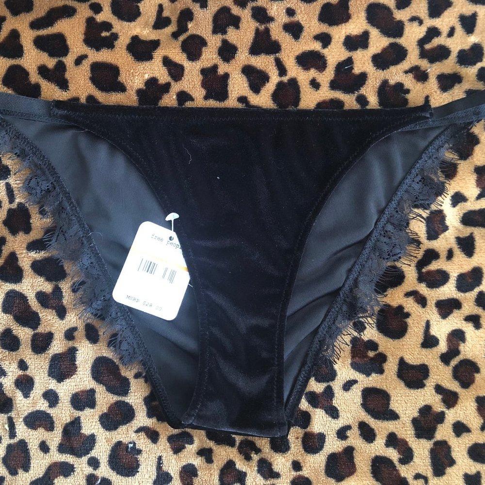 free people black velvet panties